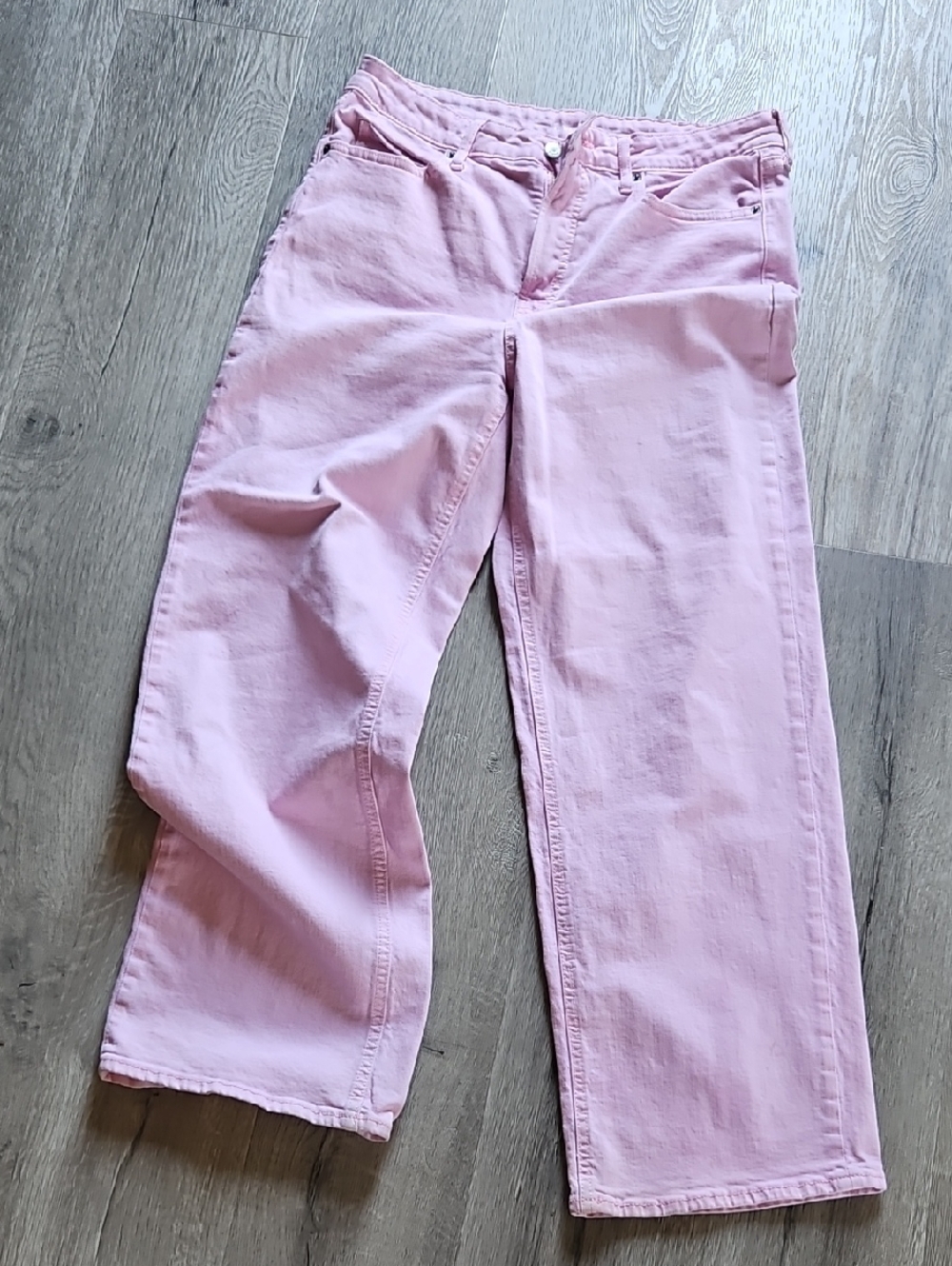 Old Navy Light Pink Wide-Leg Jeans